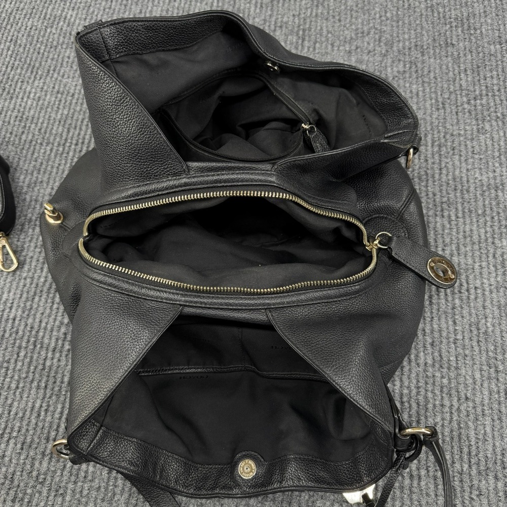 Vintage Coach Edie 31 Black Refined Pebbled Leather Shoulder Slouchy Hobo Bag - Picture 6 of 11
